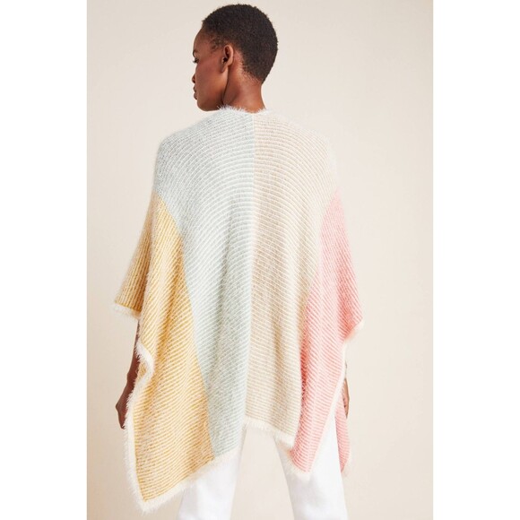 House Of Harlow 1960 Rainbow Eyelash Kimono Cardigan Sweater Women's OS *TAG* - Picture 3 of 14